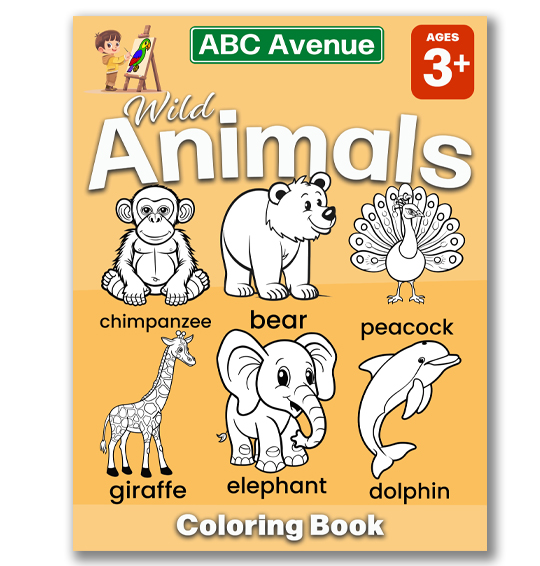 Wild Animals Coloring Book